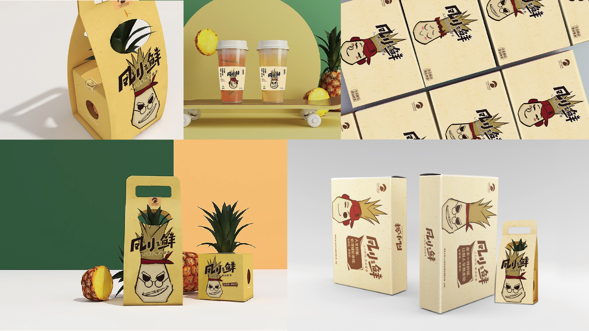 红桥凤小鲜凤梨品牌形象设计